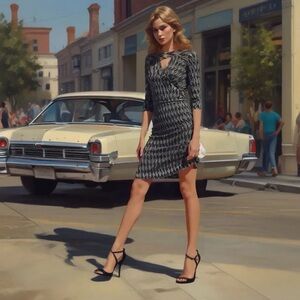 Like New Miss Tina by Tina Knowles Faux Wrap Dress – Size XS